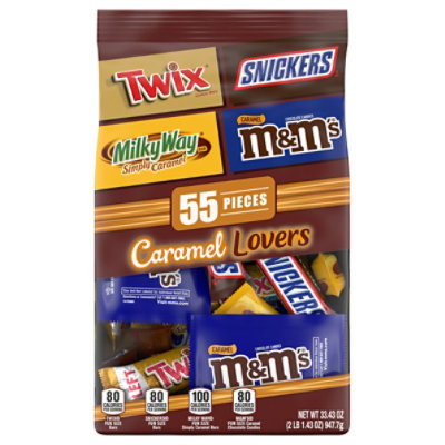 M&M'S Original Peanut Butter & Caramel Fun Size Chocolate Candy Bars  Variety Pack - 55 Count - Vons