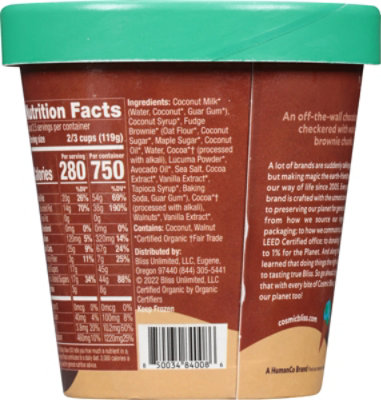 Cosmic Bliss Ice Cream Chocolate Walnut Brownie - 1 PT - Image 5