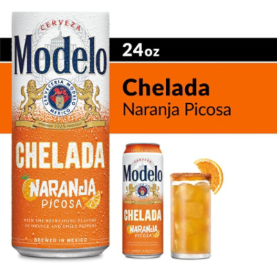 Modelo Chelada Naranja Picosa Mexican Import Flavored Beer 3.5% ABV Can - 24 Fl. Oz. - Image 1