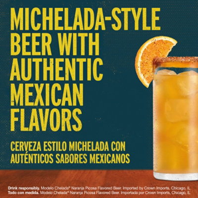 Modelo Chelada Naranja Picosa Mexican Import Flavored Beer 3.5% ABV Can - 24 Fl. Oz. - Image 3