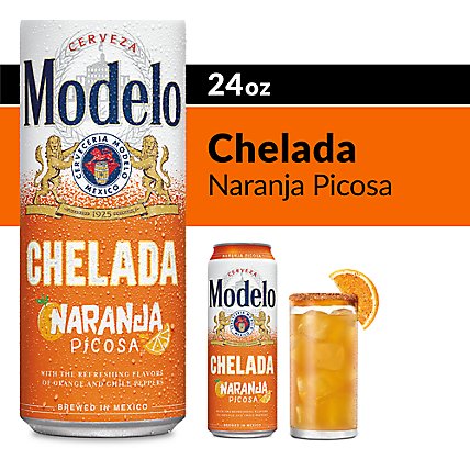 Modelo Chelada Naranja Picosa Mexican Import Flavored Beer 3.5% ABV - 24 Fl. Oz. - Image 1