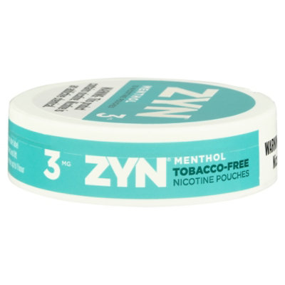 ZYN Nicotine Pouches, Menthol, 3 mg, 15 pouches, 5 ct