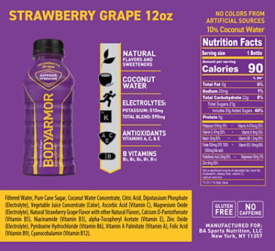 BODYARMOR Mamba Forever Strawberry Grape Sports Drink - 8-12 Fl. Oz. - Image 6