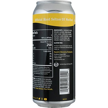 Suzie's Organic Lemon Drop Loaded Hard Seltzer In Cans - 16 Fl. Oz. - Image 6