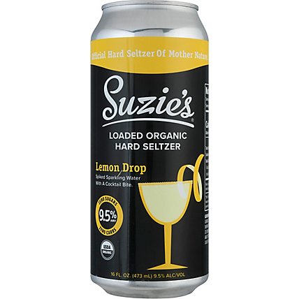 Suzie's Organic Lemon Drop Loaded Hard Seltzer In Cans - 16 Fl. Oz. - Image 2