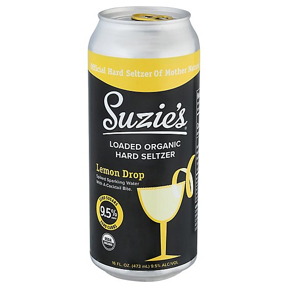 Suzie's Organic Lemon Drop Loaded Hard Seltzer In Cans - 16 Fl. Oz.