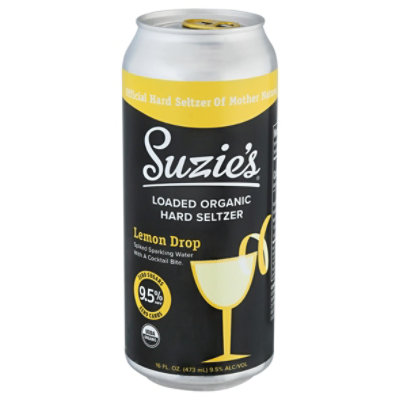 Suzie's Organic Lemon Drop Loaded Hard Seltzer In Cans 16 Fl. Oz