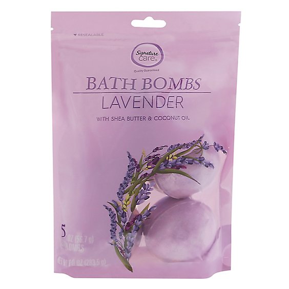 Signature Care Bath Bombs Lavender Scented - 5-2 OZ
