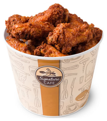 Signature Cafe Spicy & Honey Mixed Chicken Wings Bucket - Each (available from 10am to 7pm) - Image 1