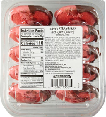 Superior Dipped Strawberry Iced Cake Cookies 10 Count - 9 OZ - Image 6