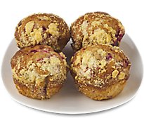 French Vanilla Raspberry Swirl Muffins 4 Count - EA