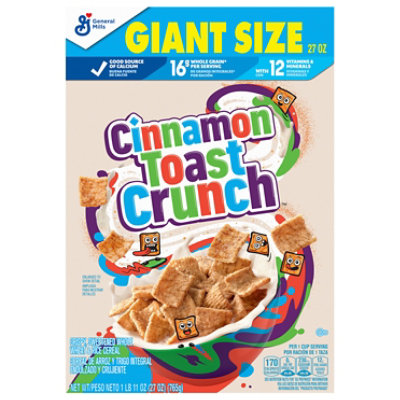 Cinnamon Toast Crunch Whole Grain Breakfast Cereal Giant Size - 27 OZ - Image 1