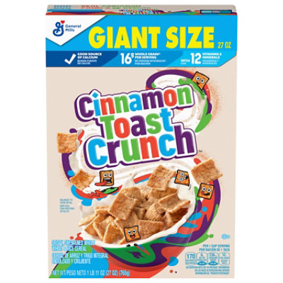 Cinnamon Toast Crunch Whole Grain Breakfast Cereal Giant Size - 27 OZ