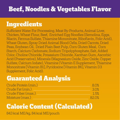 Pedigree Chicken/Filet Mignon/Beef Noodles Adult Soft Wet Dog Food Pouches 30 Count - 3.5 Oz - Image 5