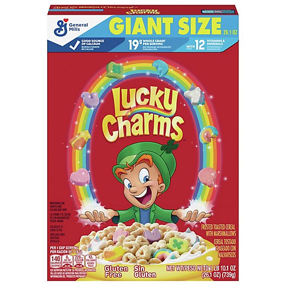 Lucky Charms Gluten Free Breakfast Cereal Giant Size - 26.1 OZ