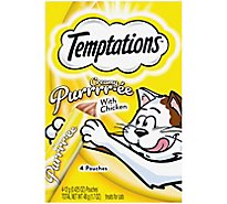 Temptations Creamy Puree Chicken Lickable Cat Treats Pouch - 4-0.42 Oz