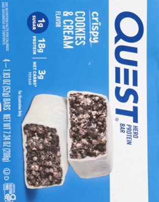 Quest Hero Crunch Bar Cookies & Cream - 4-1.83 OZ - Image 6