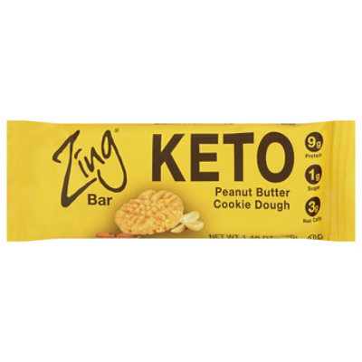 Zing Peanut Butter Cookie Dough Keto Bar 1.48 Oz JewelOsco