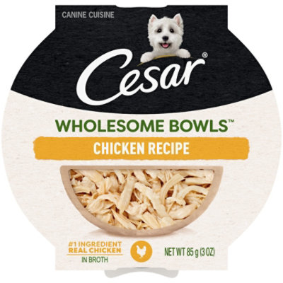 Cesar Wholesome Bowls Adult Toppers Wet Dog Food Chicken Wet Dog Food Bowls - 3 Oz