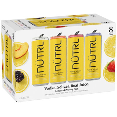 Nutrl Lemonade Variety Pack Vodka Seltzer In Cans - 8-12 Fl. Oz. - Image 2