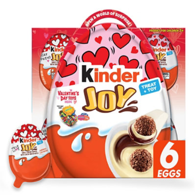 Kinder Joy Valentine's Day Egg With Chocolatey Wafer Bites And Surprise Toy Inside - 6-0.7 Oz - Image 2