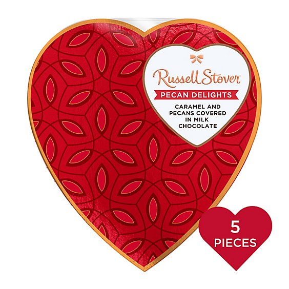 RUSSELL STOVER Valentine's Day Pecan Delights Milk Chocolate Gift Box - 4.5 Oz