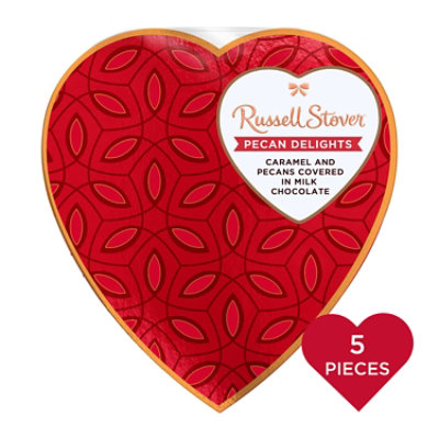 RUSSELL STOVER Valentine's Day Pecan Delights Milk Chocolate Gift Box - 4.5 Oz