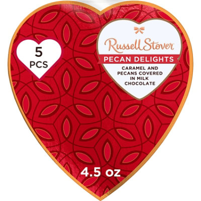 RUSSELL STOVER Valentine's Day Pecan Delights Milk Chocolate Gift Box - 4.5 Oz