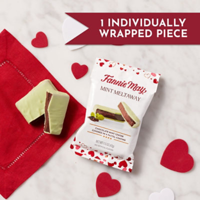 Fannie May Premium Milk Chocolate Candy Mint Meltaways Valentine's Day Single Serve Treat - 1.5 Oz - Image 4
