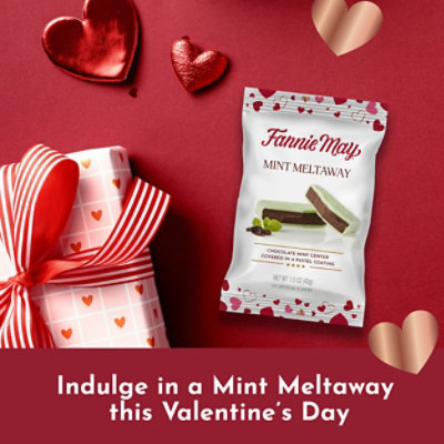 Fannie May Premium Milk Chocolate Candy Mint Meltaways Valentine's Day Single Serve Treat - 1.5 Oz - Image 2