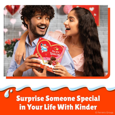 Kinder & Love Gift Box 25 Mini Milk Chocolate Hearts Valentine's Gift - 3.7 Oz - Image 2