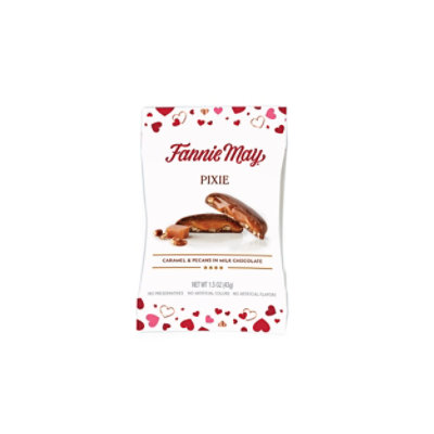 Fannie May Milk Chocolate Pixies With Caramel & Pecans Valentine's Day Single Serve Treat - 1.5 Oz