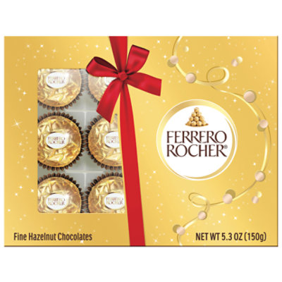 Ferrero Rocher Fine Hazelnut Holiday Chocolate Gift Box 12 Count - 5.3 Oz - Image 2