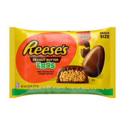 Reese's Milk Chocolate Peanut Butter Eggs Easter Candy Snack Size - 9.6 Oz