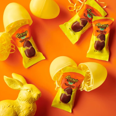 Reeses Milk Chocolate Snack Size Peanut Butter Eggs Easter Candy Bag - 9.6 Oz - Image 5