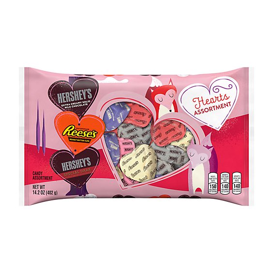 HERSHEY'S REESE'S Chocolate Hearts Assortment Candy Variety Bag - 14.2 Oz