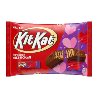 Kit Kat Miniatures Milk Chocolate Wafer Valentines Day Candy Bag - 9.6 Oz