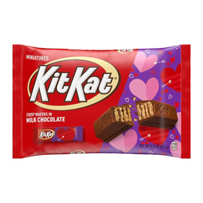 Kit Kat Miniatures Milk Chocolate Wafer Valentines Day Candy Bag - 9.6 Oz