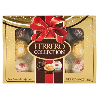 Ferrero Collection Premium Assorted Hazelnut Milk Chocolate Dark Coconut Holiday Gift Box - 4.6 Oz - Image 1