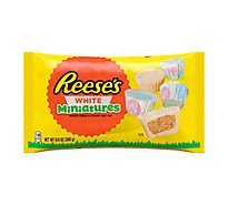 REESE'S Miniatures White Creme And Peanut Butter Cups Bag - 9.9 Oz