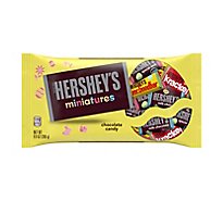 HERSHEY'S Miniatures Assorted Milk And Dark Chocolate Bars Variety Bag - 9.9 Oz