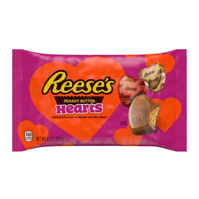 Reese's Milk Chocolate Peanut Butter Creme Hearts Candy Bag - 9.1 Oz - Image 1