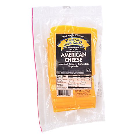 Naturally Good Kosher Sliced American Cheese Yellow - 8 OZ