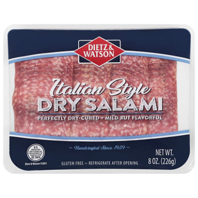 Dietz & Watson Dry Italian Salami Pre-sliced Basket Weave - 8 OZ - Image 1