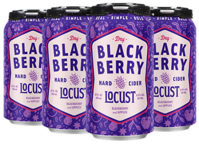Locust Blackberry Hard Cider In Cans - 6-12 FZ - Image 1
