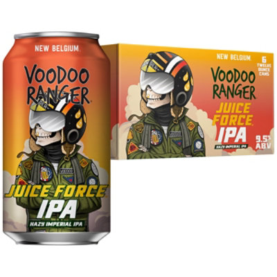 New Belgium Brewing Voodoo Ranger Juice Force Hazy Imperial IPA Beer 9.5% ABV Cans - 6-12 Fl. Oz. - Image 3