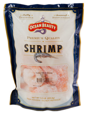 Cooked Extra Large Shrimp 13-15 in each pound BAP4 Certified Sustainable Frozen - 16 oz. - Image 1
