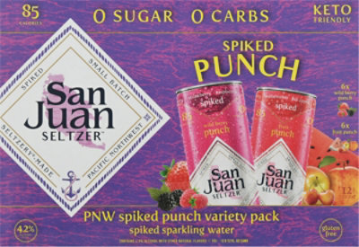 San Juan Seltzer Spiked Fruit Punch Variety Pack In Cans - 12-12 Fl. Oz. - Image 2