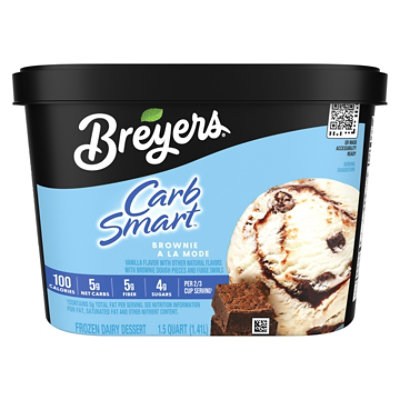 Breyers CarbSmart Brownie A La Mode Frozen Dairy Dessert - 48 Oz - Image 1