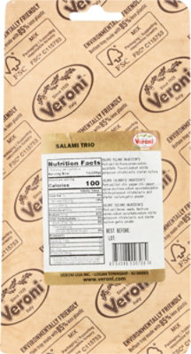 Veroni Prescliced Salami Trio - 3 OZ - Image 6